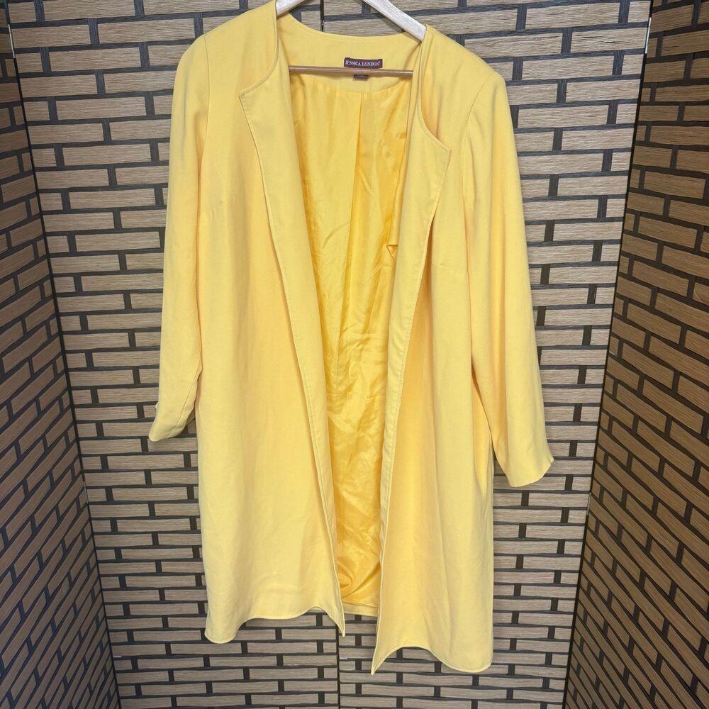 Jessica London Long Yellow‎ Jacket Size 14